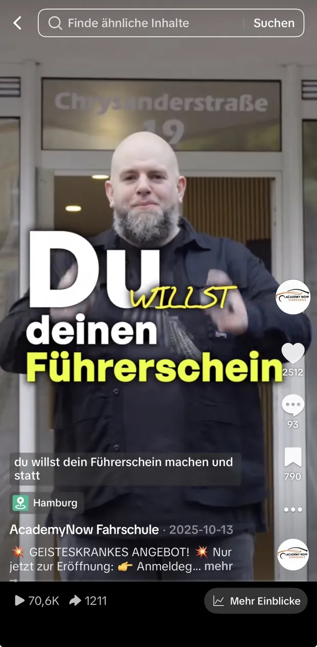 TikTok: Du willst deinen Führerschein