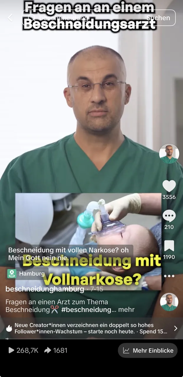 TikTok: Fragen an einen Arzt zum Thema Beschneidung