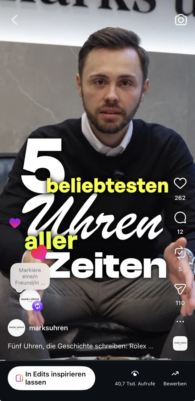 Reel: Die 5 beliebtesten Uhren aller Zeiten